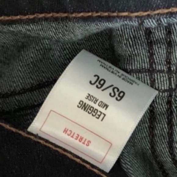 Express Mid-Rise Denim Jean Leggings, 6s / 6c - Picture 6 of 6